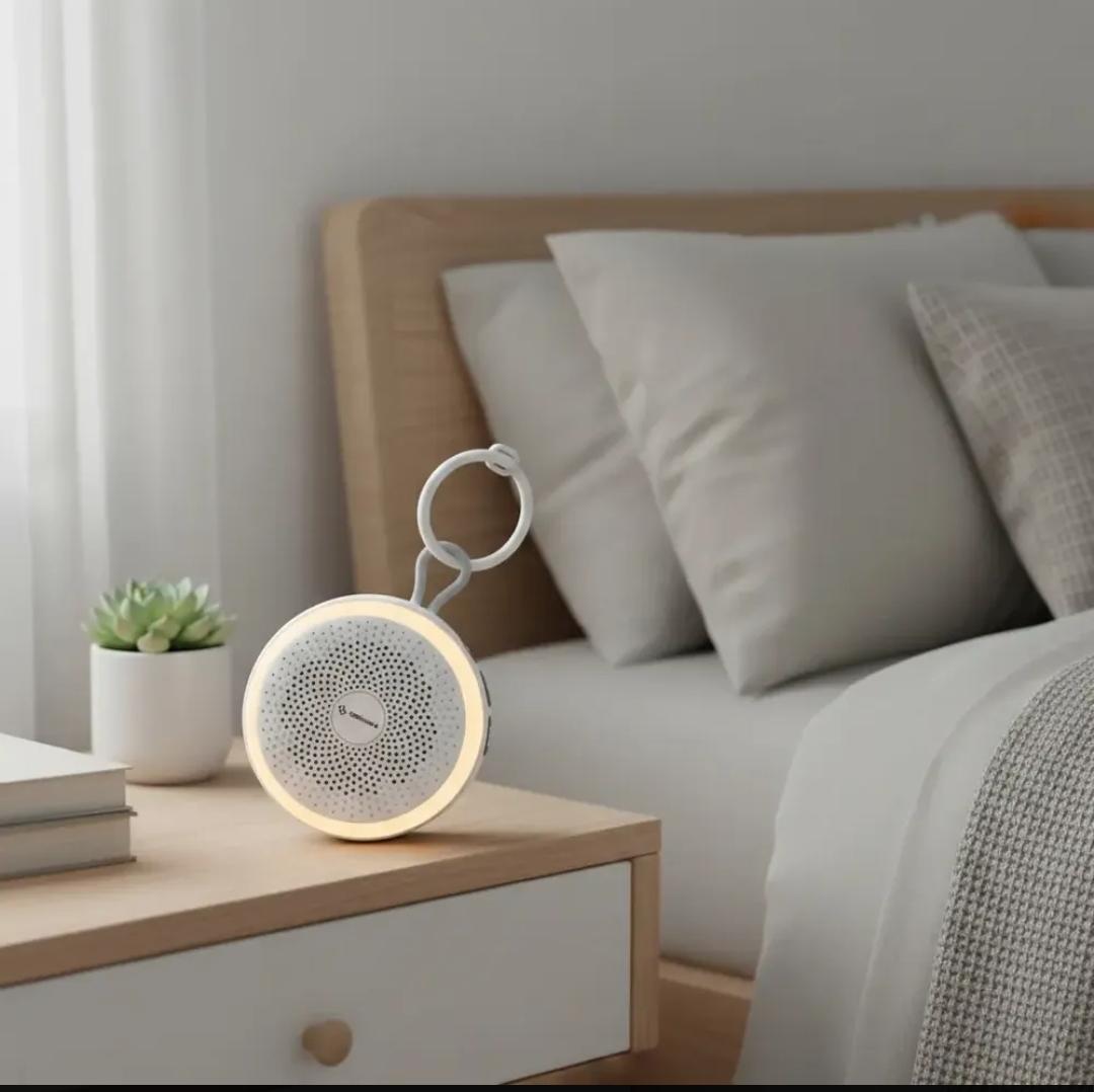 Máquina de Ruido Blanco Portátil para Bebés y Adultos con Luz Nocturna