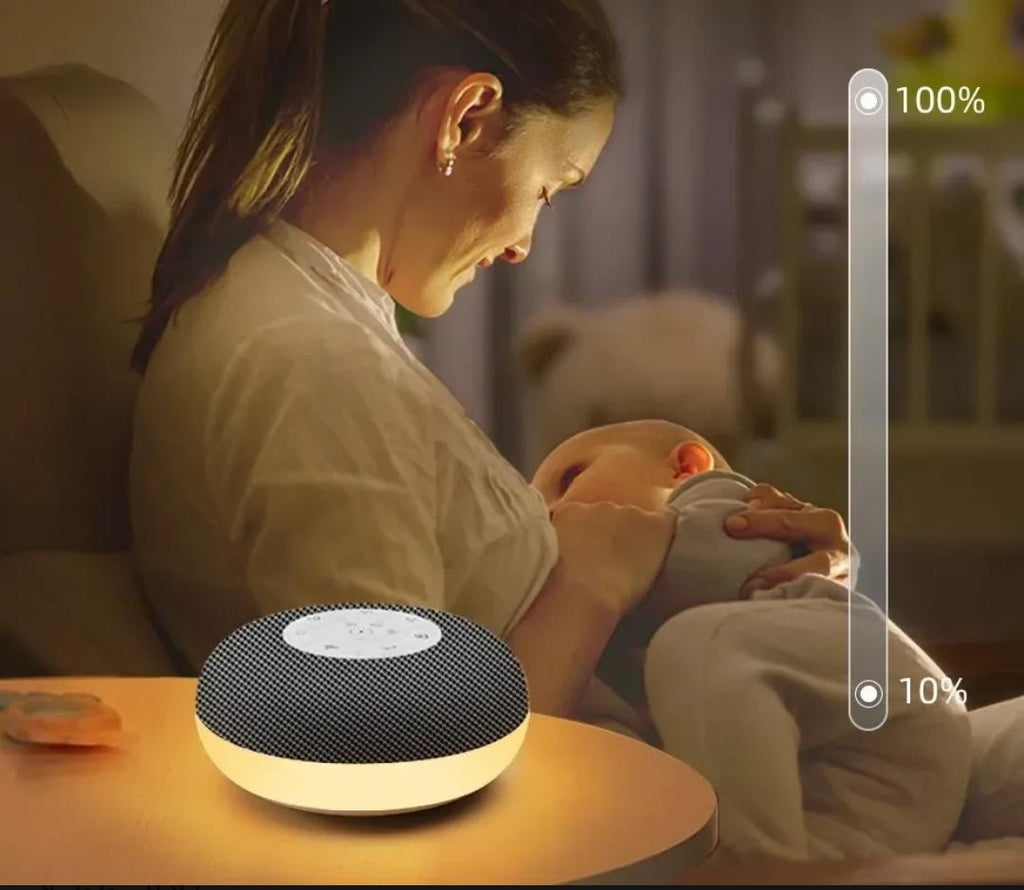 Máquina de Ruido Blanco Portátil para Bebés y Adultos con Luz Nocturna