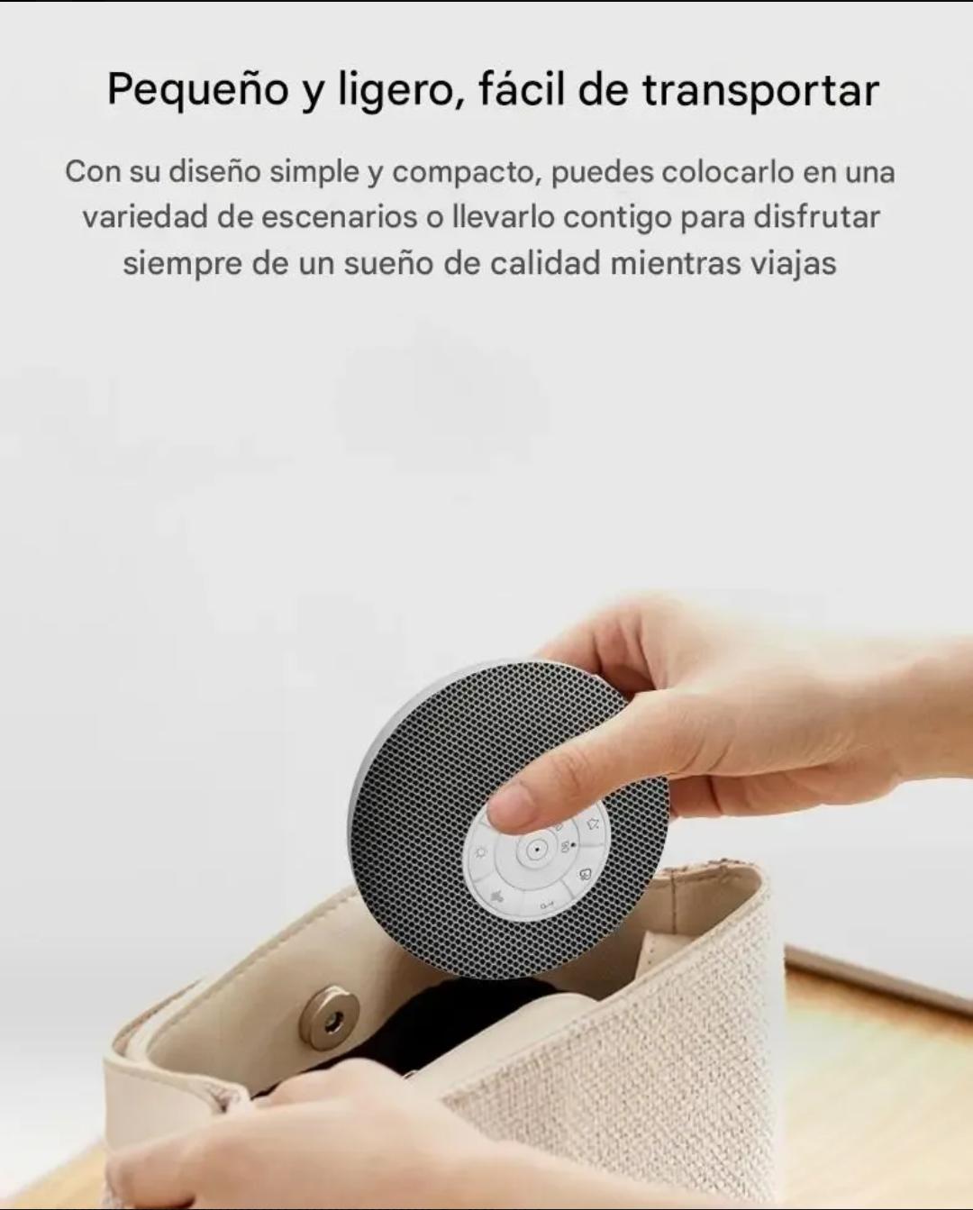 Máquina de Ruido Blanco Portátil para Bebés y Adultos con Luz Nocturna